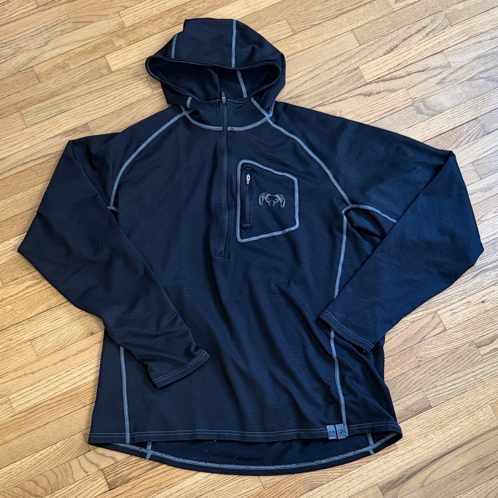 KUIU Black Pullover with Gray Accents